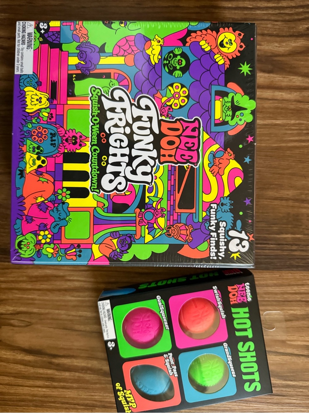 Needoh Funky Frights Advent Calendar and Hot Shots pack